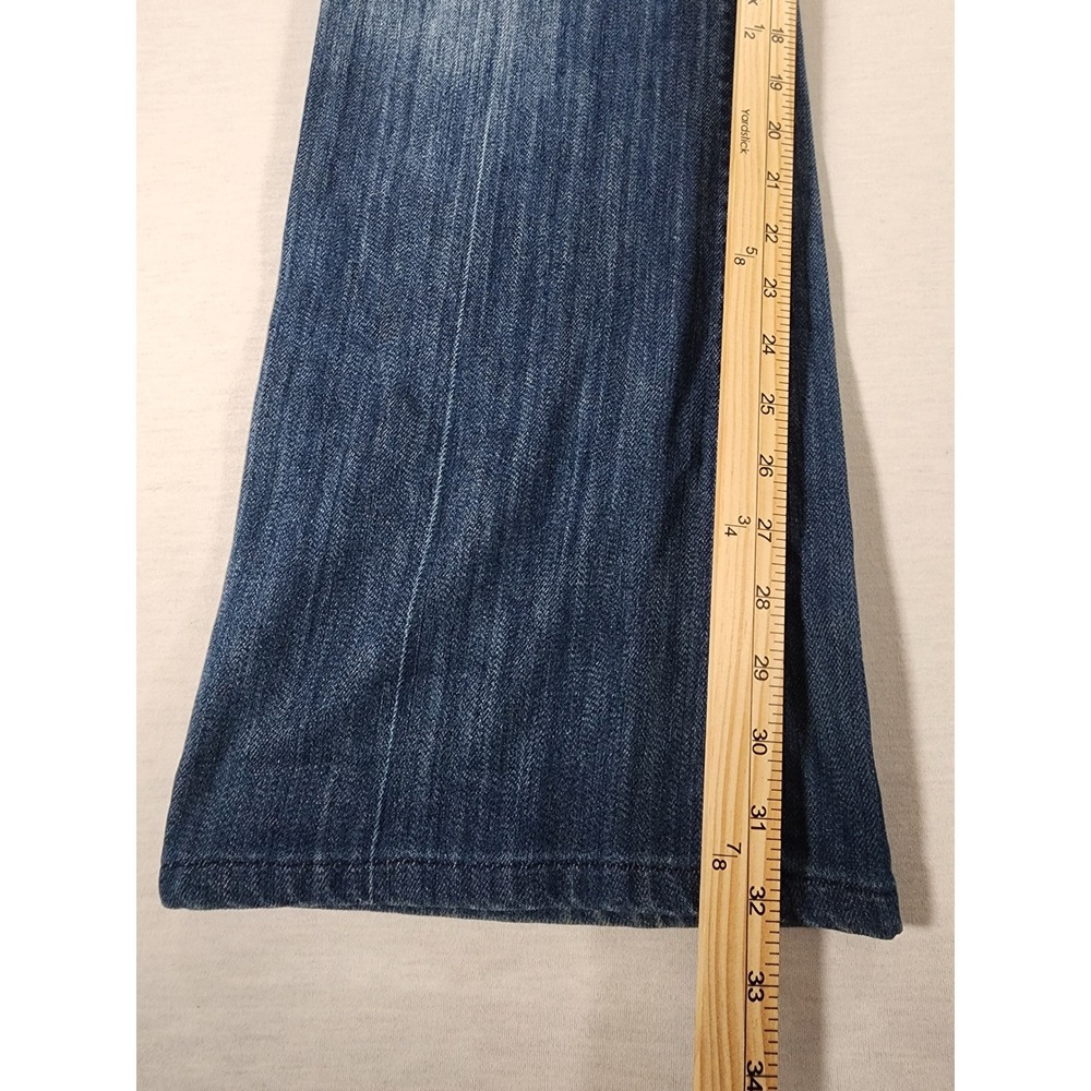 !iT Jeans Hottie Y2k Flare Women 32 Long Bootcut Blue Medium Wash Stretch Denim - Picture 2 of 10